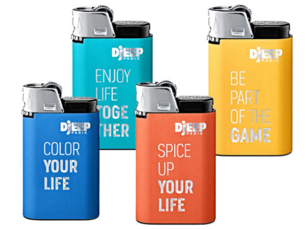 DJEEP Feuerzeuge "Spice" versch. Farben; 4er mix