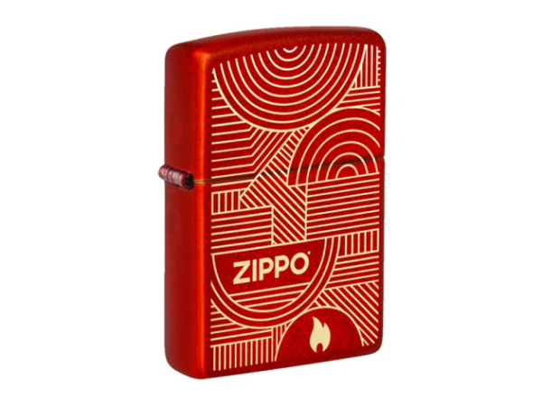 Zippo Feuerzeug - Circle Line, Metallic Red
