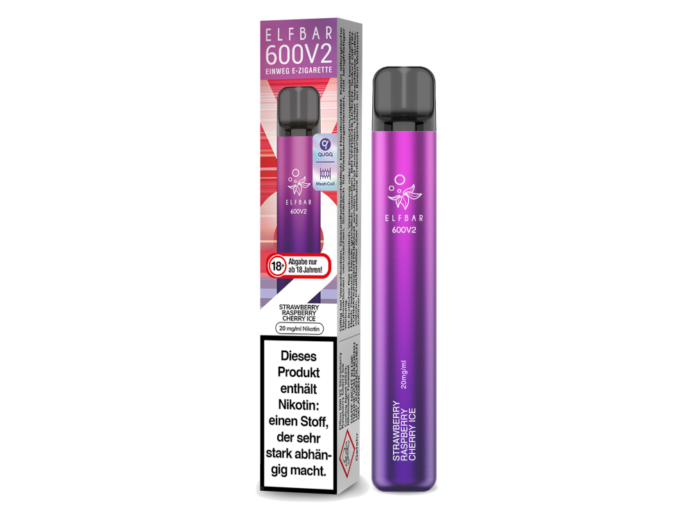 kiwi passion fruit guava vape Hamburger Dampf - ElfBarn 600 V2 Einweg E-Zigarette