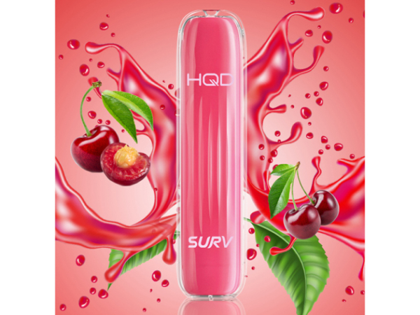 HQD SURV - Cherry (Kirsche) - Einweg E-Shisha ca. 600 Züge STEUERMARKe