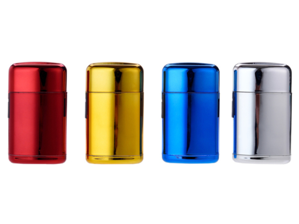 Sturmfeuerzeuge "Mirror", metallic poliert, Blaue Jet-Flamme, 4er Mix